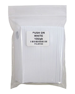 3-3/4" White Push-On Labels <br>100/pk
