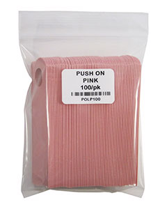 3-3/4" Pink Push-On Labels <br>100/pk