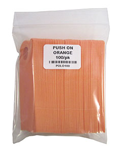 3-3/4" Orange Push-On Labels <br>100/pk