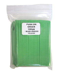 3-3/4" Green Push-On Labels <br>100/pk