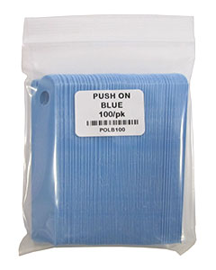3-3/4" Blue Push-On Labels <br>100/pk