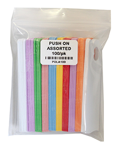 3-3/4" Assorted Push-On Labels <br>100/pk