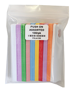 3-3/4" Assorted Push-On Labels <br>100/pk